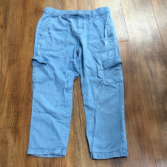 GAP Denim - Gap blue chambray denim pull on cargo pants size small